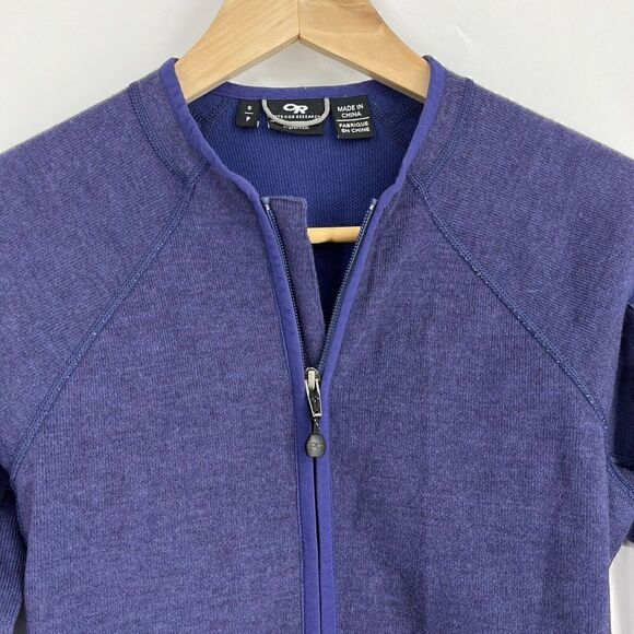 Outdoor Research Jacket Size Small Womens Purple Wool Blend Full Zip Hiking - Picture 2 of 9